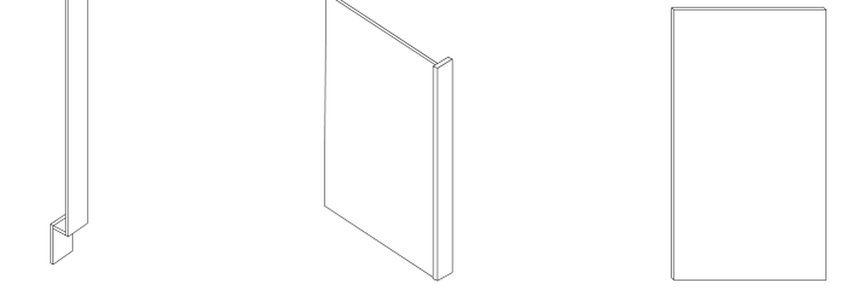 Filler and panel line drawings from the vendor catalog