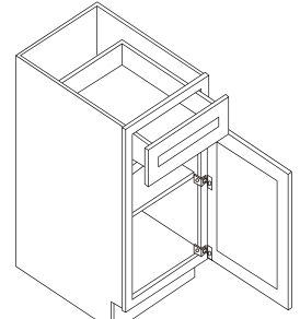 Base Cabinet One Door One Deep Drawer