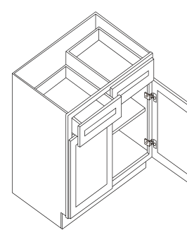 Base Cabinet Two Door Two Deep Drawer