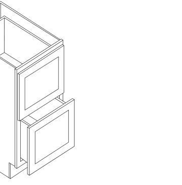 2 Drawer Base Cabinet