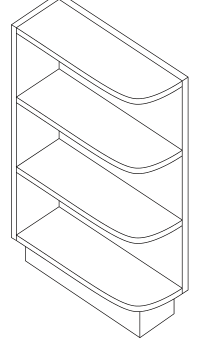 Base Open End Shelf Cabinet